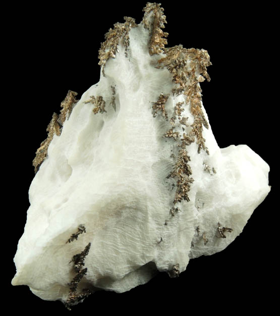 Silver in Calcite (Native Silver) from Bouismas Mine, Agdz Cercle, Zagora Province, Morocco