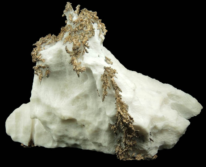 Silver in Calcite (Native Silver) from Bouismas Mine, Agdz Cercle, Zagora Province, Morocco