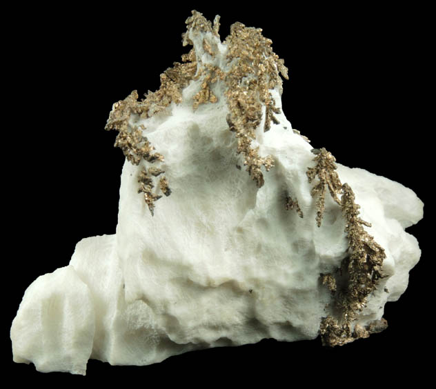 Silver in Calcite (Native Silver) from Bouismas Mine, Agdz Cercle, Zagora Province, Morocco