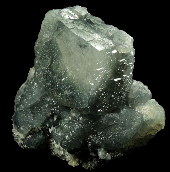 Calcite with zoned Jamesonite-Boulangerite inclusions from Cavnic Mine (Kapnikbanya), Maramures, Romania