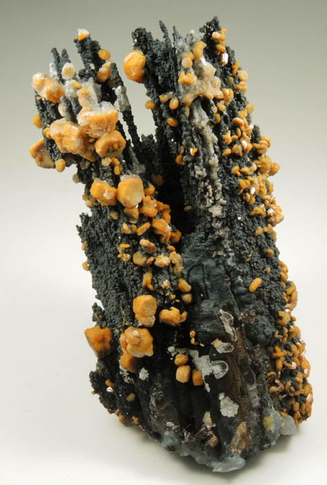 Vanadinite on Fe-Mn-oxides from Taouz, Er Rachidia, Meknes-Tafilalet, Morocco