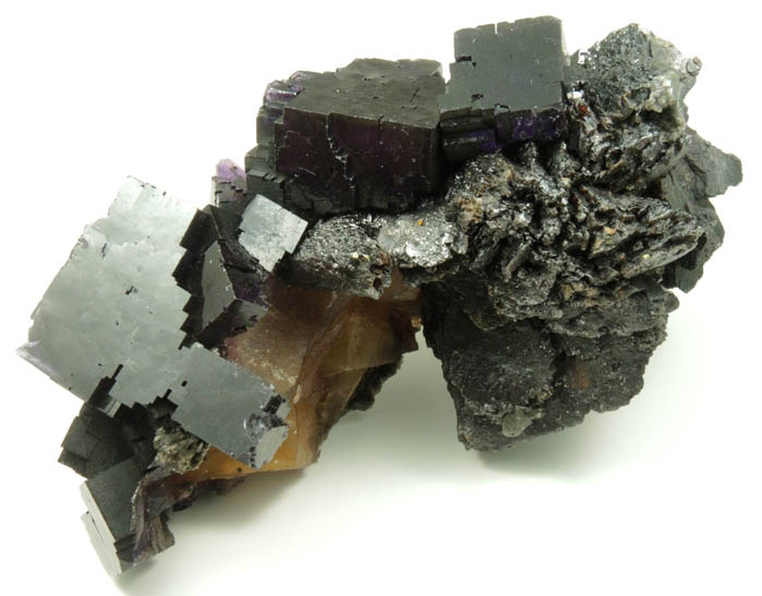 Fluorite and Sphalerite from Minerva #1 Mine, Rosiclare Level, Cave-in-Rock District, Hardin County, Illinois