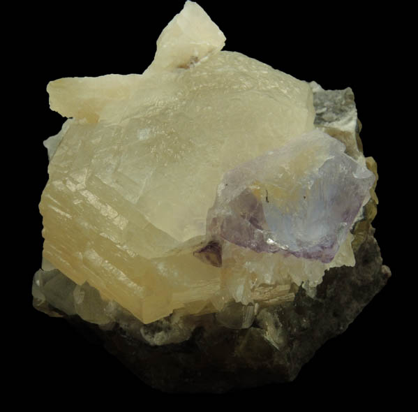 Witherite with Fluorite from Minerva #1 Mine, Cave-in-Rock District, Hardin County, Illinois