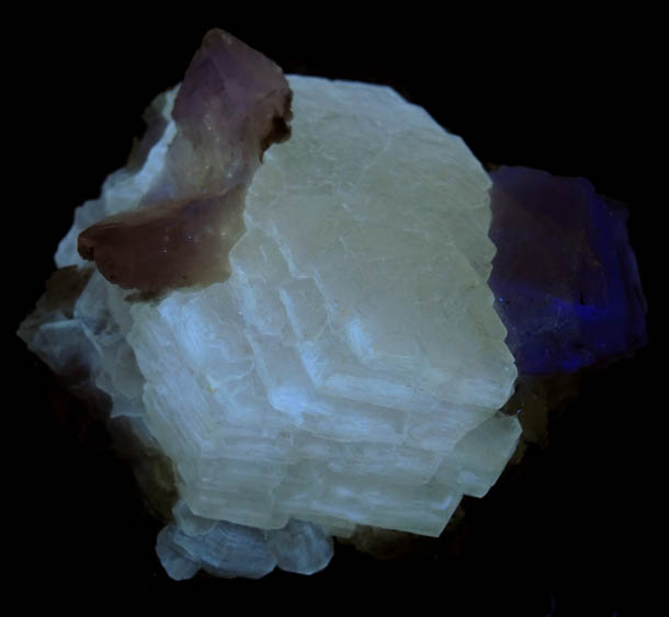 Witherite with Fluorite from Minerva #1 Mine, Cave-in-Rock District, Hardin County, Illinois