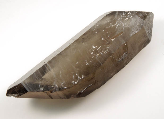 Quartz var. Smoky Quartz (doubly terminated) from Sawtooth Mountains, Custer County, Idaho