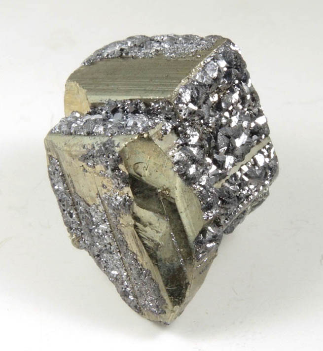 Pyrite with epitaxial Galena from Tatatila, northeast of Perote, Veracruz, Mexico