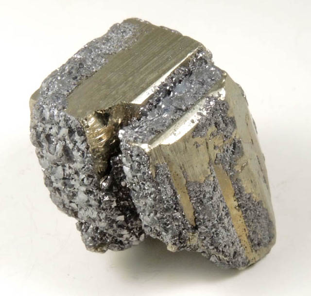 Pyrite with epitaxial Galena from Tatatila, northeast of Perote, Veracruz, Mexico