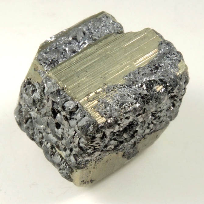 Pyrite with epitaxial Galena from Tatatila, northeast of Perote, Veracruz, Mexico