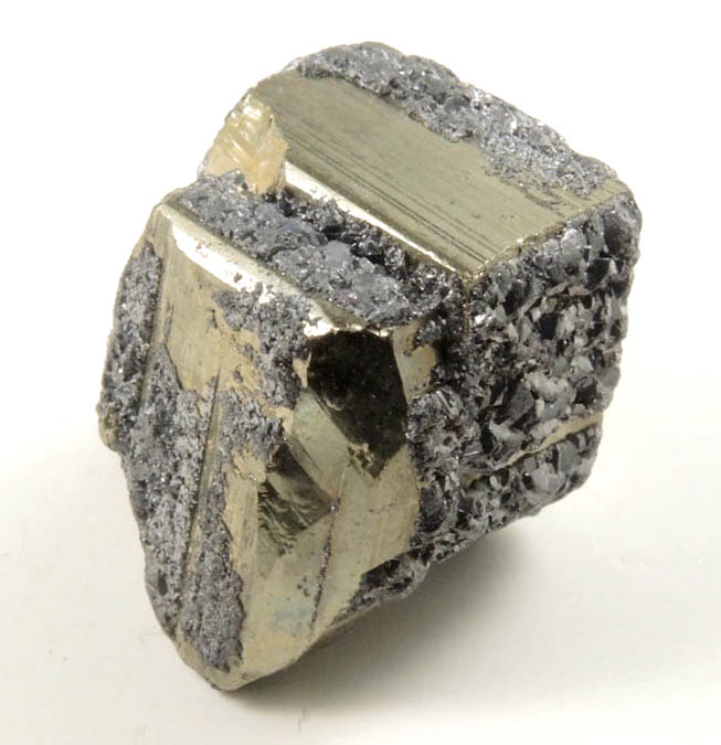 Pyrite with epitaxial Galena from Tatatila, northeast of Perote, Veracruz, Mexico