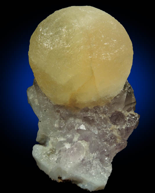 Fluorite on Amethyst Quartz from Mahodari, Nasik District, Maharashtra, India