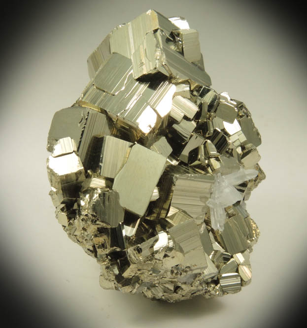 Pyrite with Quartz from Huaron District, Cerro de Pasco Province, Pasco Department, Peru