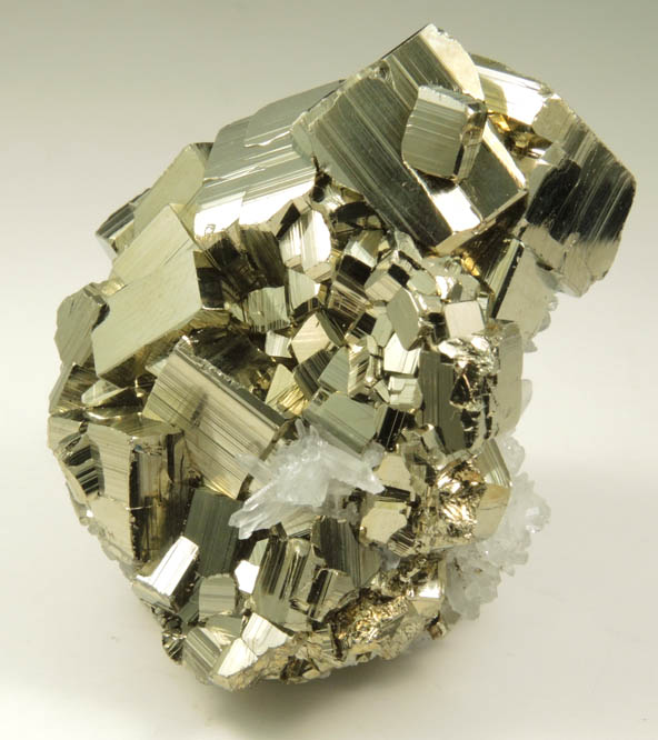 Pyrite with Quartz from Huaron District, Cerro de Pasco Province, Pasco Department, Peru