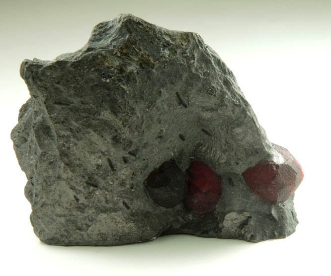 Almandine Garnet in Phyllite from Red Embers Mine, Erving, Franklin County, Massachusetts