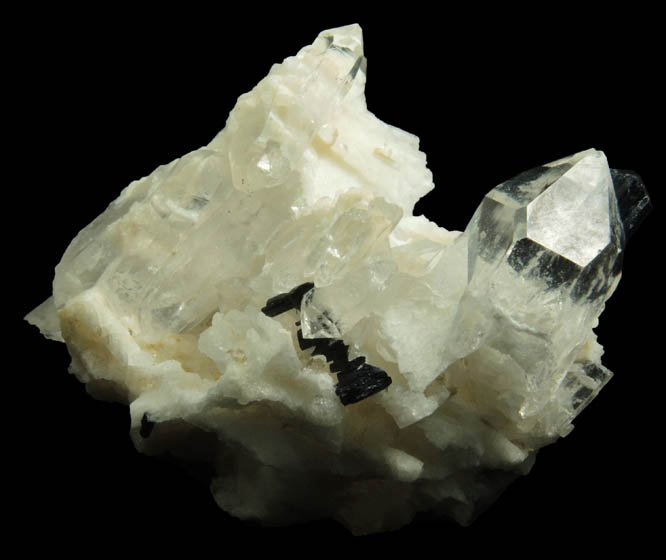 Quartz, Schorl Tourmaline, Muscovite, Albite from Minas Gerais, Brazil