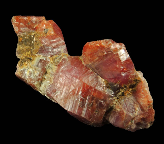 Corundum var. Ruby (twinned crystals) from Central Highland Belt, near Ratnapura, Sabaragamuwa Province, Sri Lanka