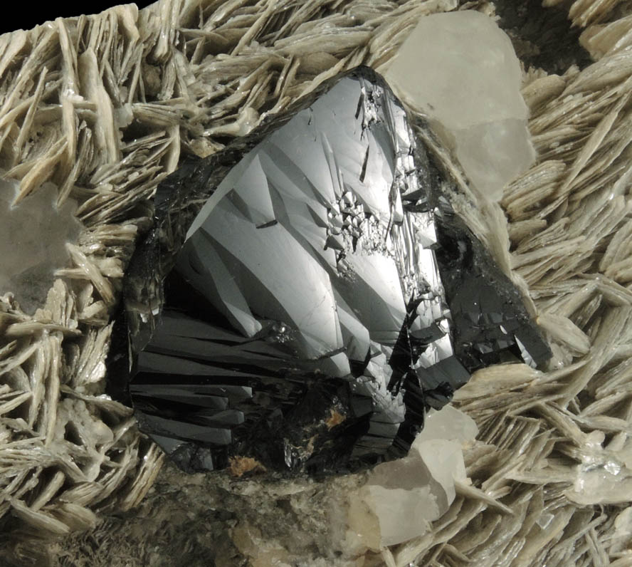 Cassiterite on Muscovite with Beryl from Xuebaoding Mountain near Pingwu, Sichuan Province, China