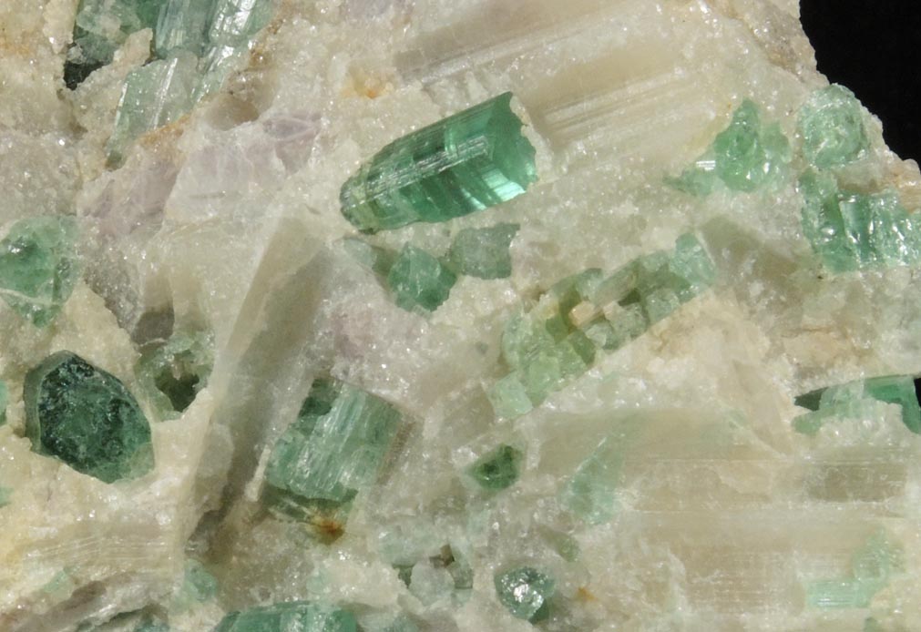 Elbaite Tourmaline in Lepidolite-Quartz from Havey Quarry, Poland, Androscoggin County, Maine