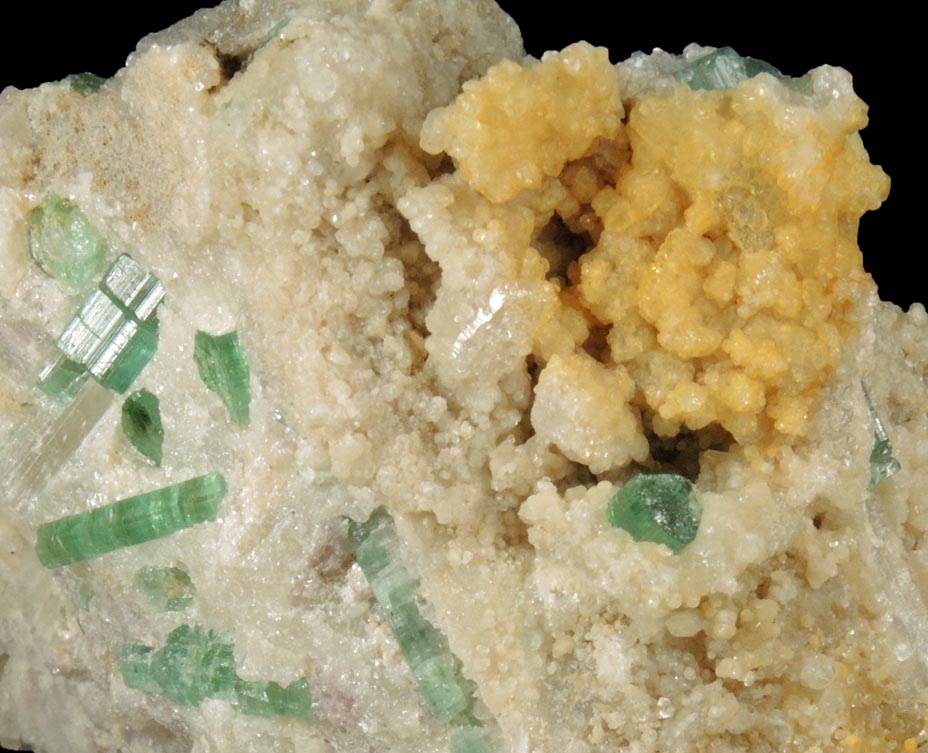 Elbaite Tourmaline in Lepidolite-Quartz from Havey Quarry, Poland, Androscoggin County, Maine