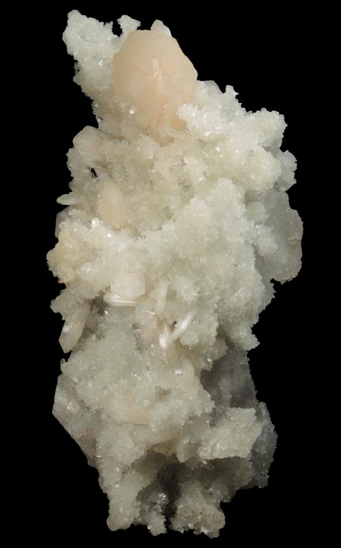 Stilbite on Quartz epimorphs after Laumontite over Calcite from Pune District, Maharashtra, India