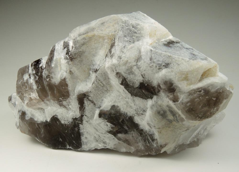 Quartz var. Smoky Quartz with white zoning from Havey Quarry, Poland, Androscoggin County, Maine