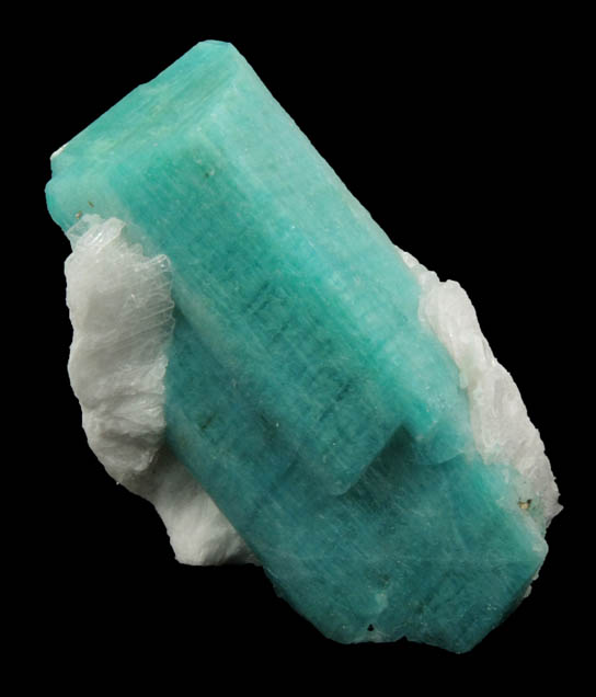 Microcline var. Amazonite with Albite var. Cleavelandite from Smoky Hawk Mine, Lucky Confetti Pocket, Florissant, Teller County, Colorado
