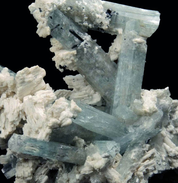 Beryl var. Aquamarine with Microcline from Erongo Mountains, 20 km north of Usakos, Damaraland, Namibia