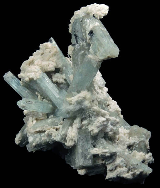 Beryl var. Aquamarine with Microcline from Erongo Mountains, 20 km north of Usakos, Damaraland, Namibia