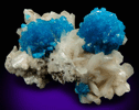 Cavansite on Stilbite from Wagholi Quarry, Maharashtra, India