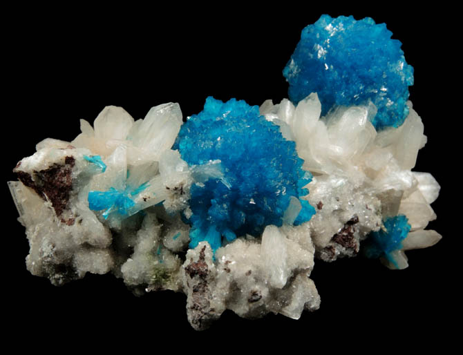 Cavansite on Stilbite from Wagholi Quarry, Maharashtra, India