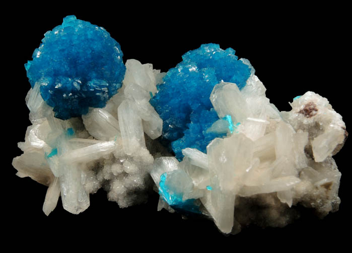 Cavansite on Stilbite from Wagholi Quarry, Maharashtra, India