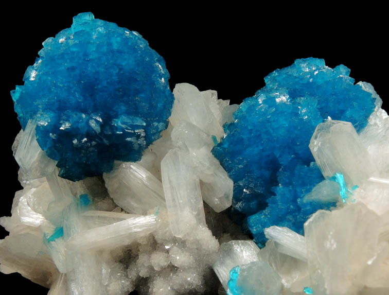 Cavansite on Stilbite from Wagholi Quarry, Maharashtra, India