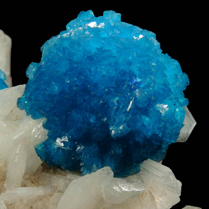 Cavansite on Stilbite from Wagholi Quarry, Maharashtra, India