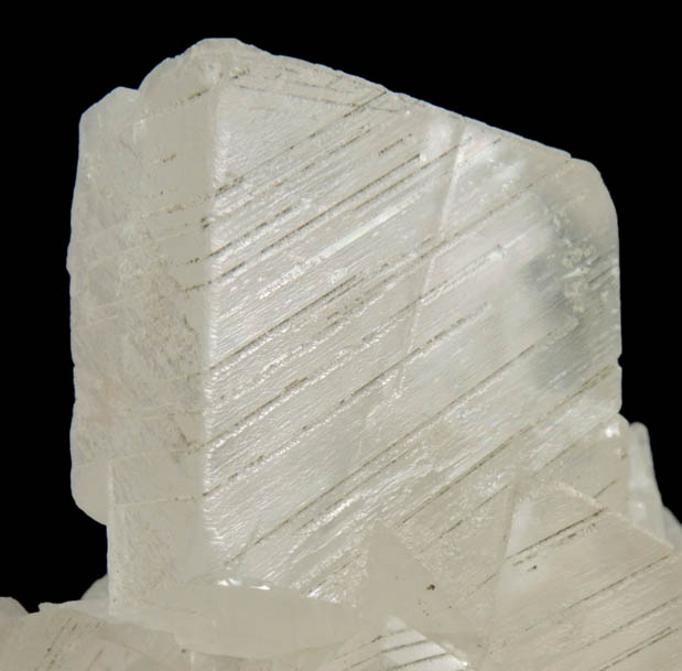Calcite with linear etched patterns from Lane's Quarry, Westfield, Hampden County, Massachusetts