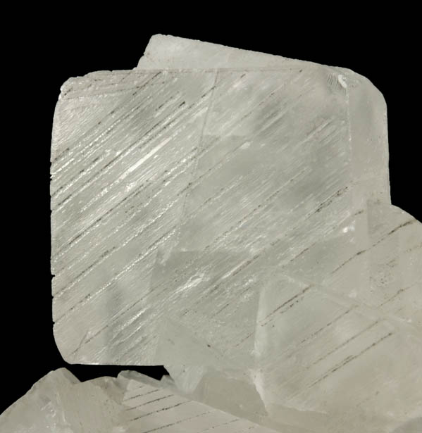 Calcite with linear etched patterns from Lane's Quarry, Westfield, Hampden County, Massachusetts