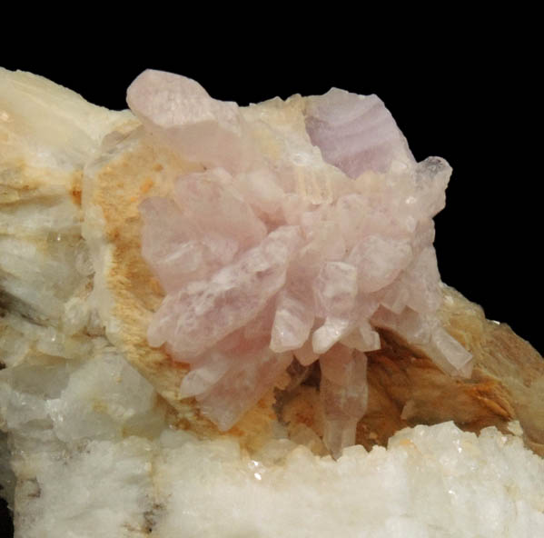 Quartz var. Rose Quartz Crystals from Rose Quartz Locality, Plumbago Mountain, Newry, Oxford County, Maine