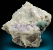 Fluorapatite (purple) with Elbaite Tourmaline from Havey Quarry, Poland, Androscoggin County, Maine