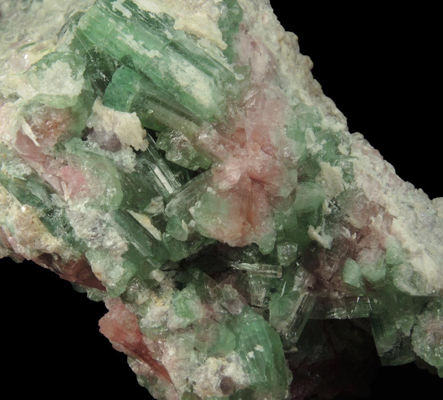 Elbaite Tourmaline in Lepidolite from Havey Quarry, Poland, Androscoggin County, Maine