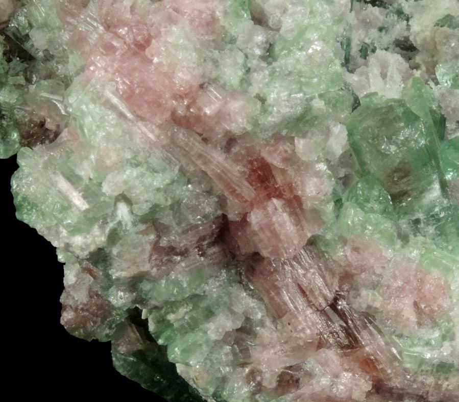 Elbaite Tourmaline in Lepidolite from Havey Quarry, Poland, Androscoggin County, Maine