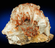 Vanadinite on Barite from Mibladen, Haute Moulouya Basin, Zeida-Aouli-Mibladen belt, Midelt Province, Morocco