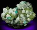 Aurichalcite and Calcite on Smithsonite from 79 Mine, Banner District, near Hayden, Gila County, Arizona