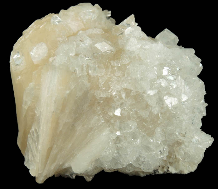 Apophyllite on Stilbite from Pune District, Maharashtra, India