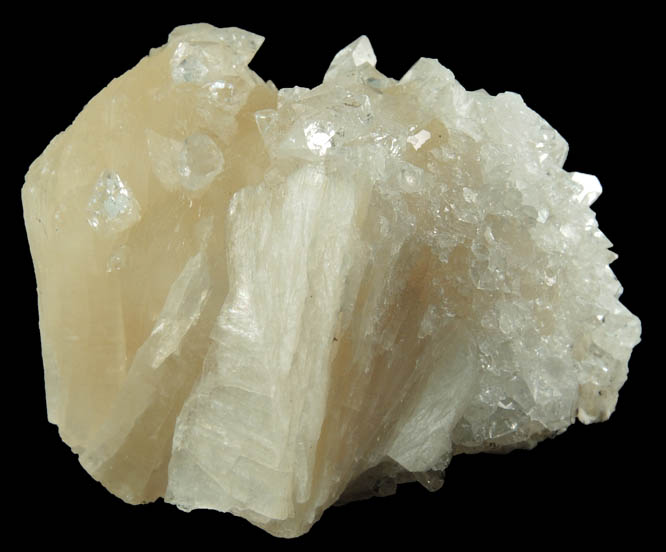 Apophyllite on Stilbite from Pune District, Maharashtra, India