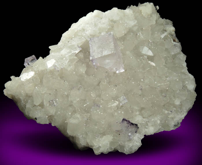 Fluorite, Quartz, Sphalerite over Calcite from Elmwood Mine, Carthage. Smith County, Tennessee