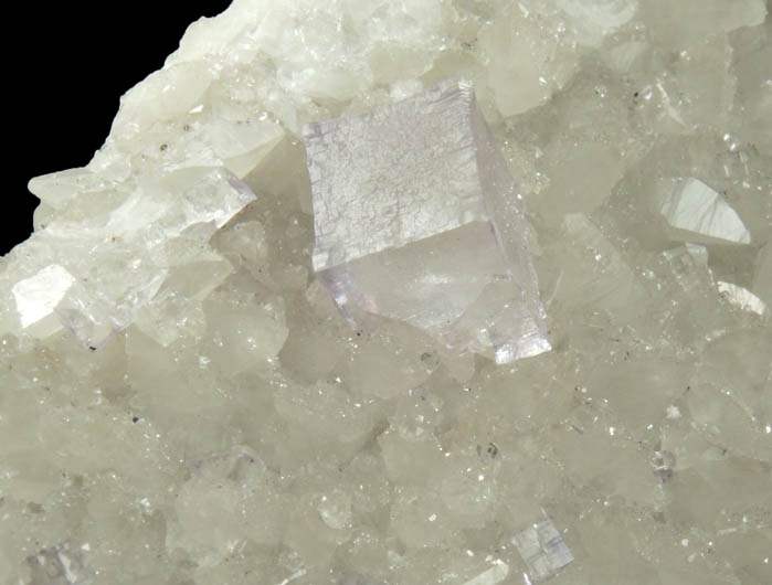 Fluorite, Quartz, Sphalerite over Calcite from Elmwood Mine, Carthage. Smith County, Tennessee