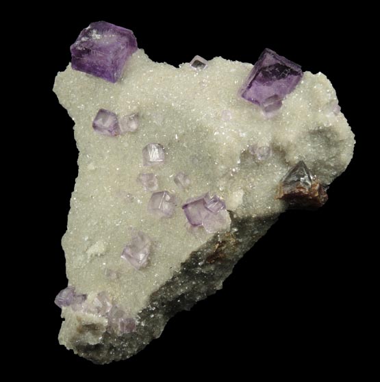 Fluorite on Quartz from Elmwood Mine, Carthage. Smith County, Tennessee