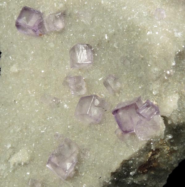 Fluorite on Quartz from Elmwood Mine, Carthage. Smith County, Tennessee