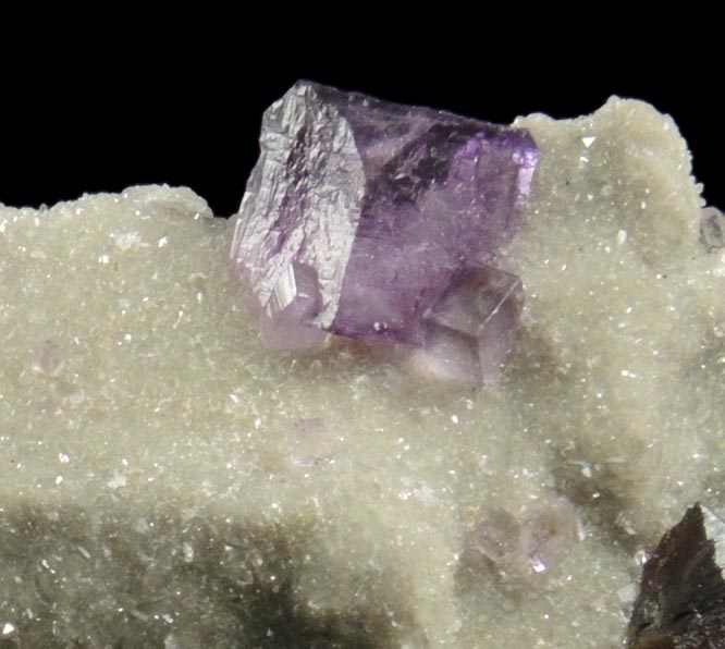 Fluorite on Quartz from Elmwood Mine, Carthage. Smith County, Tennessee