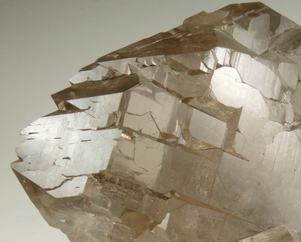 Quartz var. Smoky Quartz Gwindel from Mont Blanc Massif, Chamonix, Haute-Savoie, France