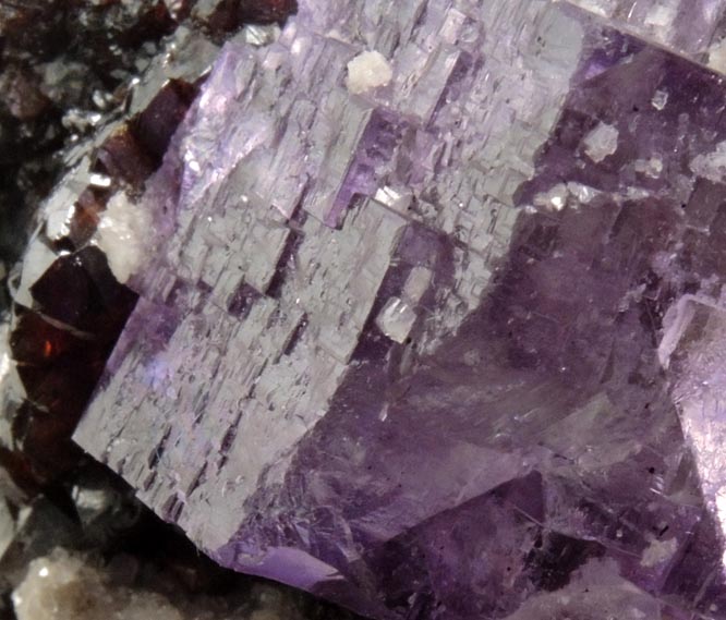 Fluorite and Sphalerite over Quartz from Elmwood Mine, Carthage. Smith County, Tennessee