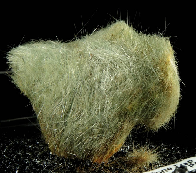 Actinolite var. Byssolite from Keystone Trap Rock Quarry, Cornog, Chester County, Pennsylvania